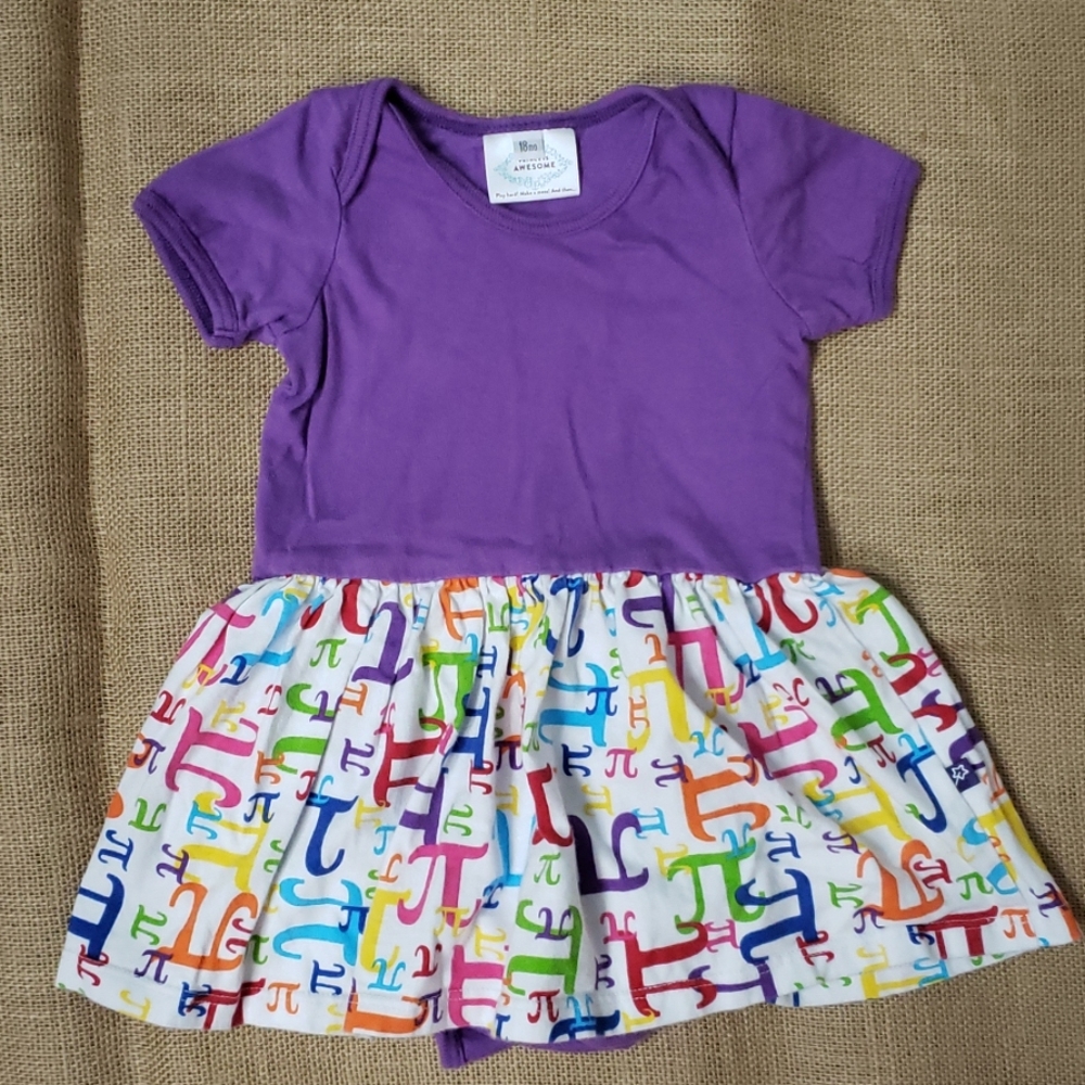 Princess Awesome "Pi in the Sky" Infant Snap Dress